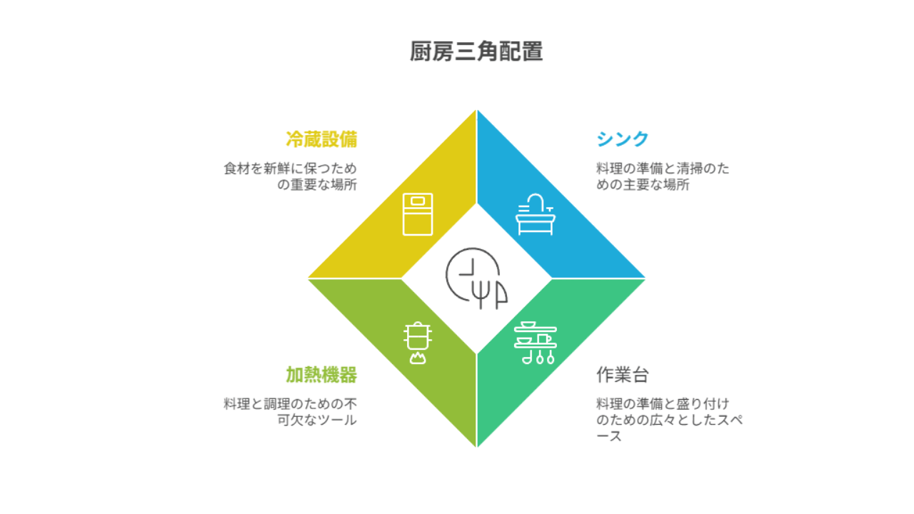 三角配置と作業動線の基本
